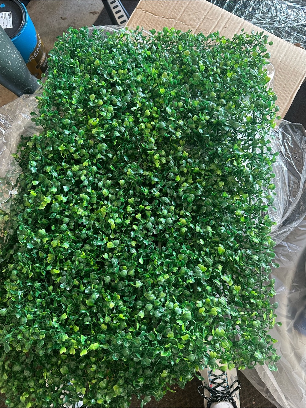 Artificial Boxwood Hedge Panel - Green